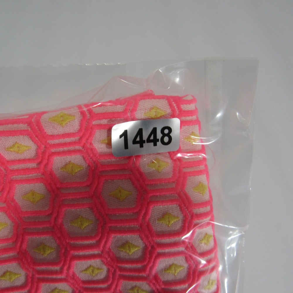 Lilly Pulitzer Shorts Size 00 Liza Hot Pink & Yellow Geometric Jacquard Back Zip - Picture 10 of 10